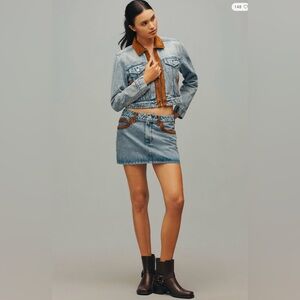 🆕NWT 💙 ANTHROPOLOGIE - BLANKNYC - “Rodeo Drive Denim Mini Skirt” 🤎 {Size: 26}